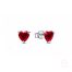 PANDORA Pendientes de botón Corazón Rojo mujer plateado  292549C01